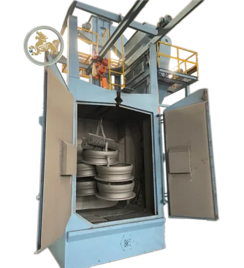 Single hanger shot blasting machine